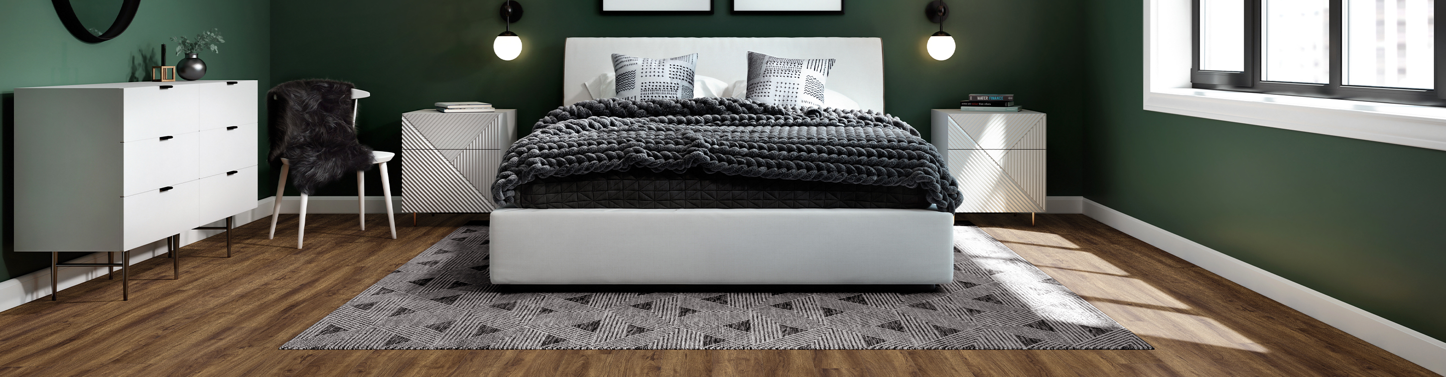 area rug in bedroom